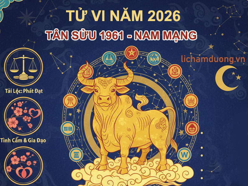 Tử vi tuổi Tân Sửu 1961 nam mạng năm 2026