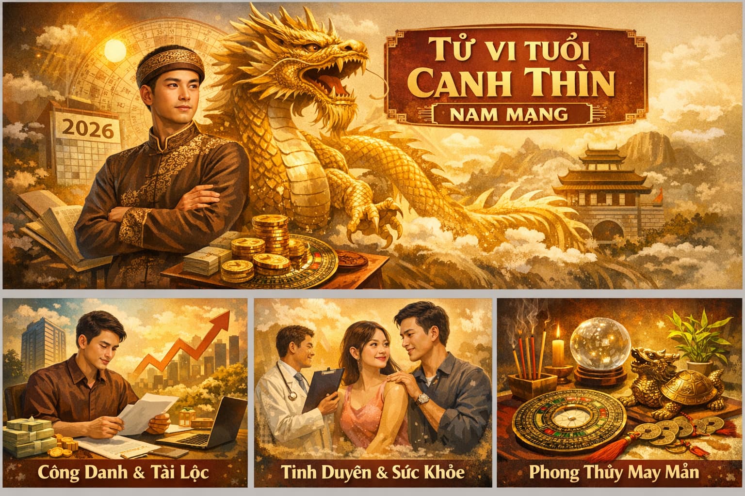 Tử vi tuổi Thìn năm 2026 may mắn và tài lộc