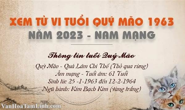 Tử vi nữ Quý Mão 1963 năm 2026 chi tiết