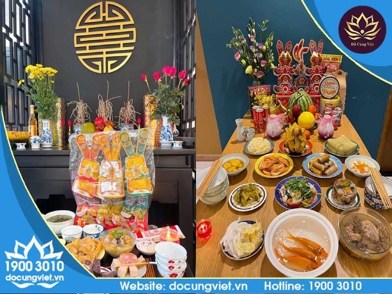 Mâm cúng ông Công ông Táo ngày 23 tháng Chạp đầy đủ