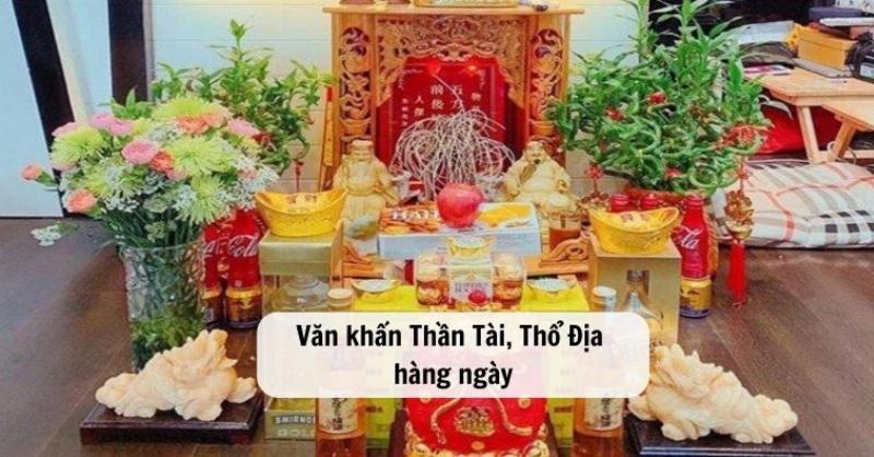 Bàn cúng Thần Tài đơn giản dễ thực hiện tại nhà