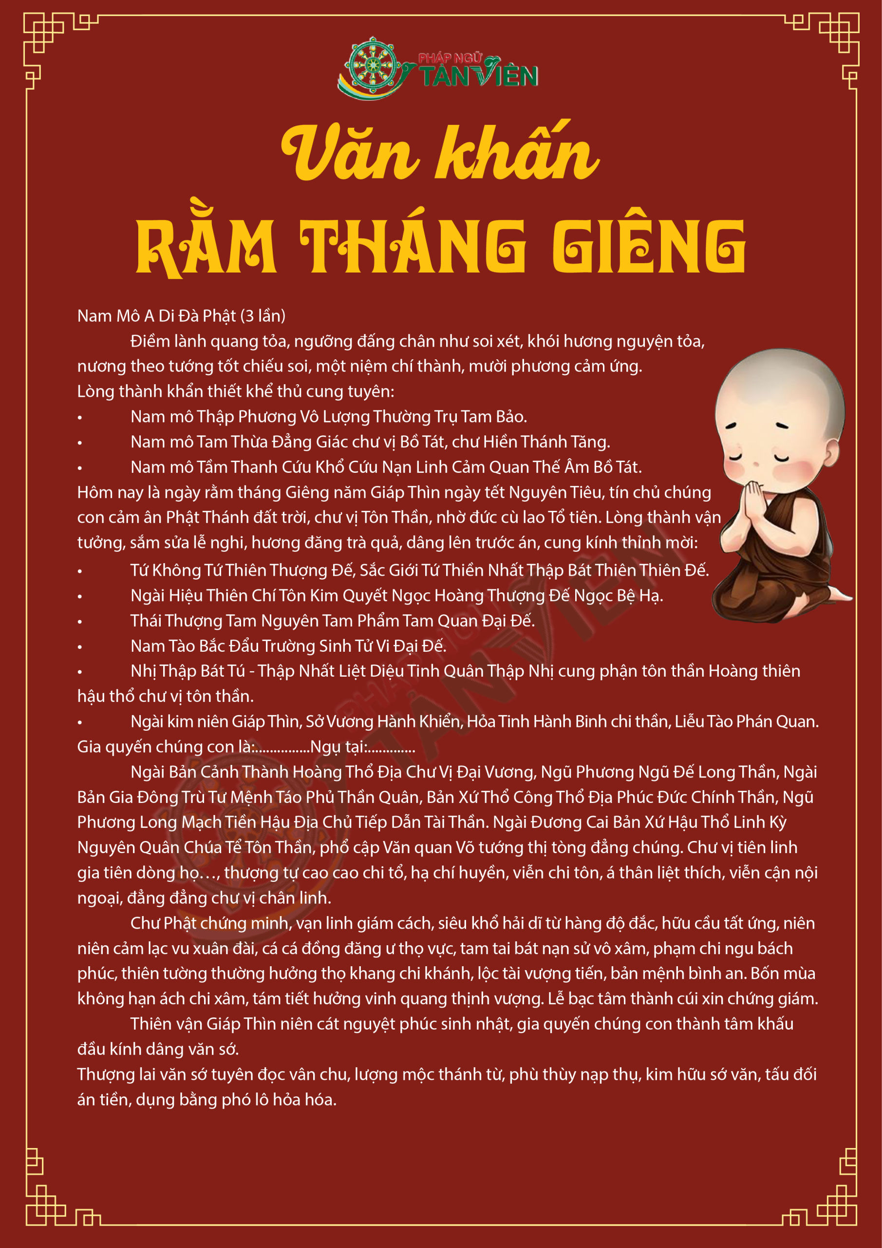 Mâm cúng mùng 1 hàng tháng đầy đủ chuẩn truyền thống