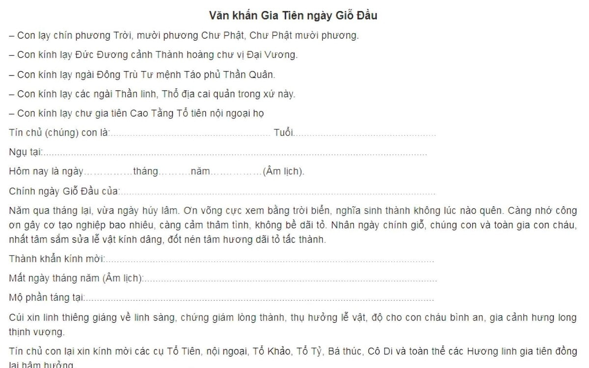 Bài cúng giỗ hết đầy đủ và chi tiết nhất