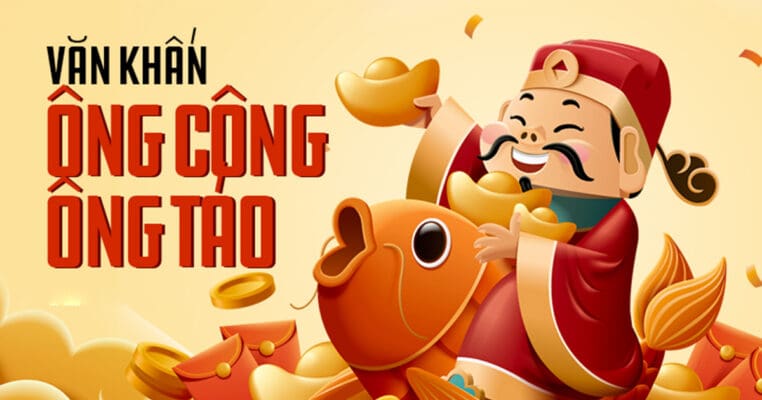 Bàn thờ chuẩn bị lễ cúng ông Táo truyền thống