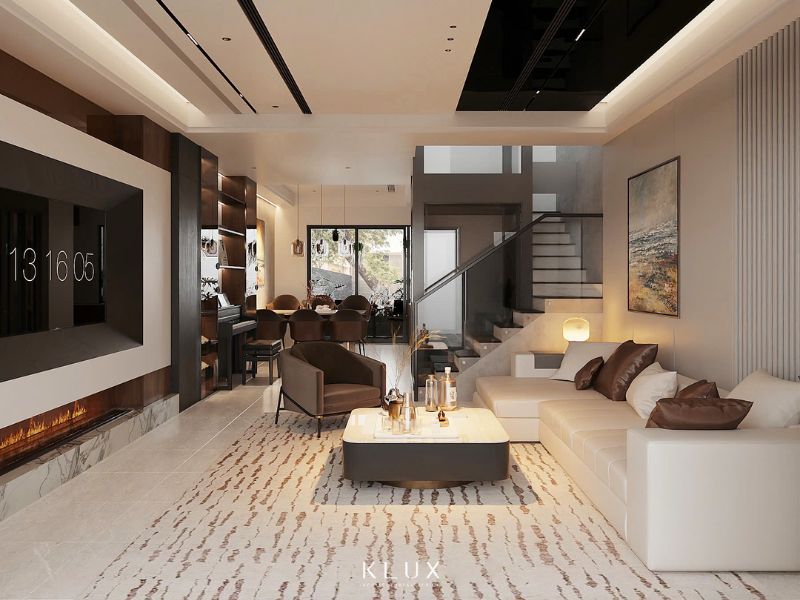 Bố trí phòng khách hợp phong thuỷ hiện đại và hài hòa