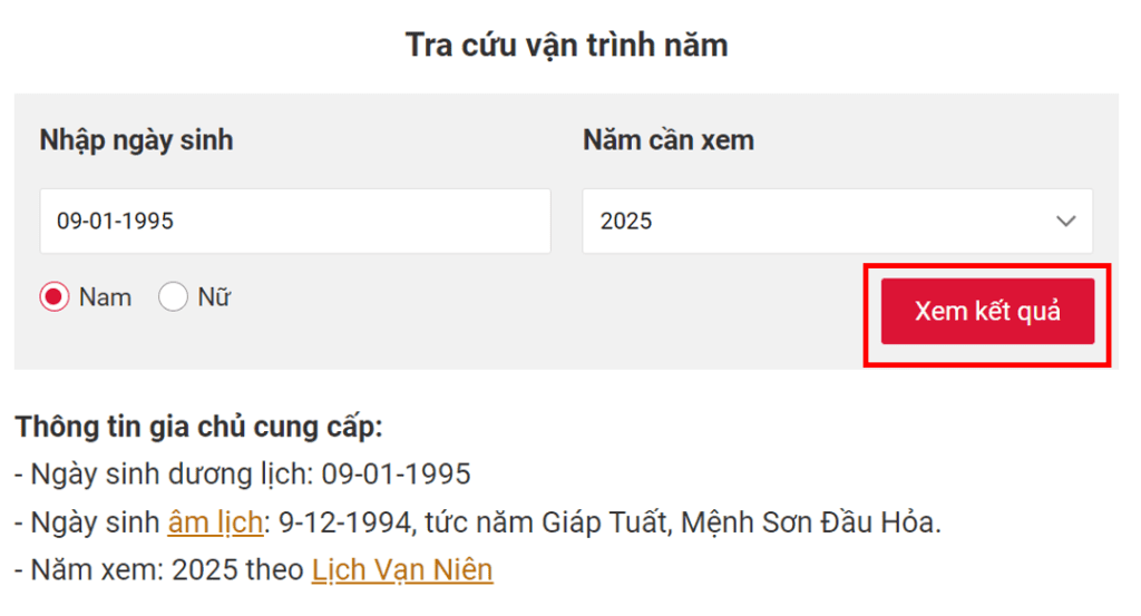 Cách xem tử vi 2025 theo tuổi