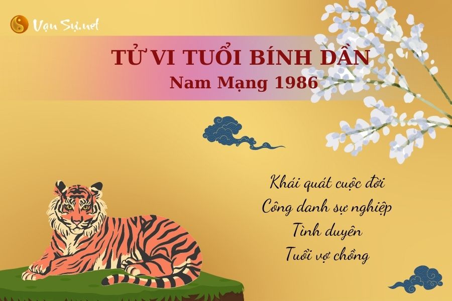 Tử vi trọn đời tuổi Bính Dần 1986 nam mạng