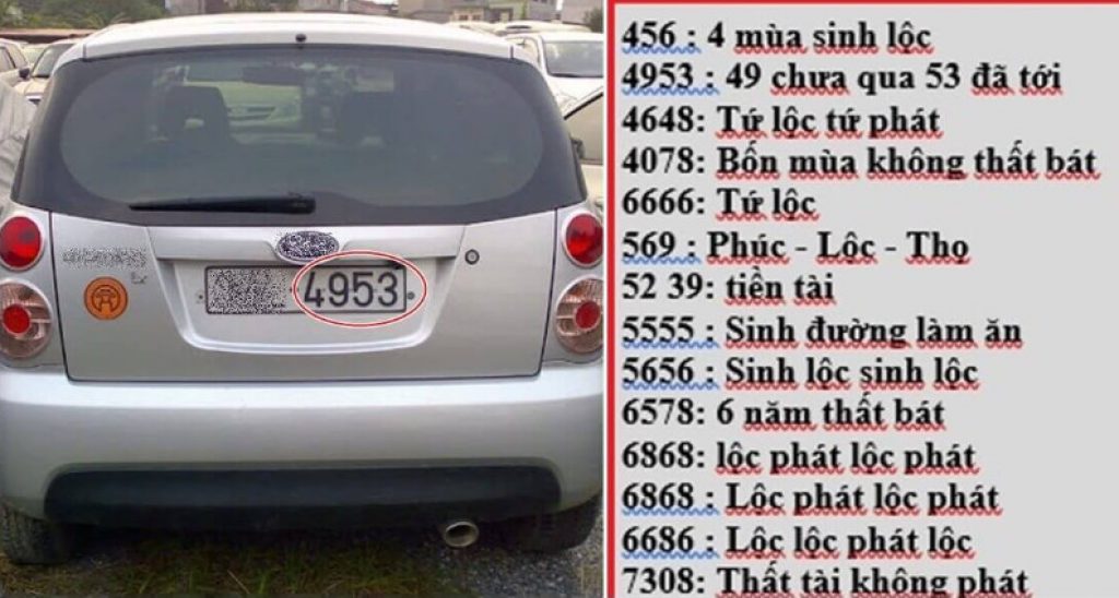 Biển số xe đẹp hợp phong thủy mang lại may mắn