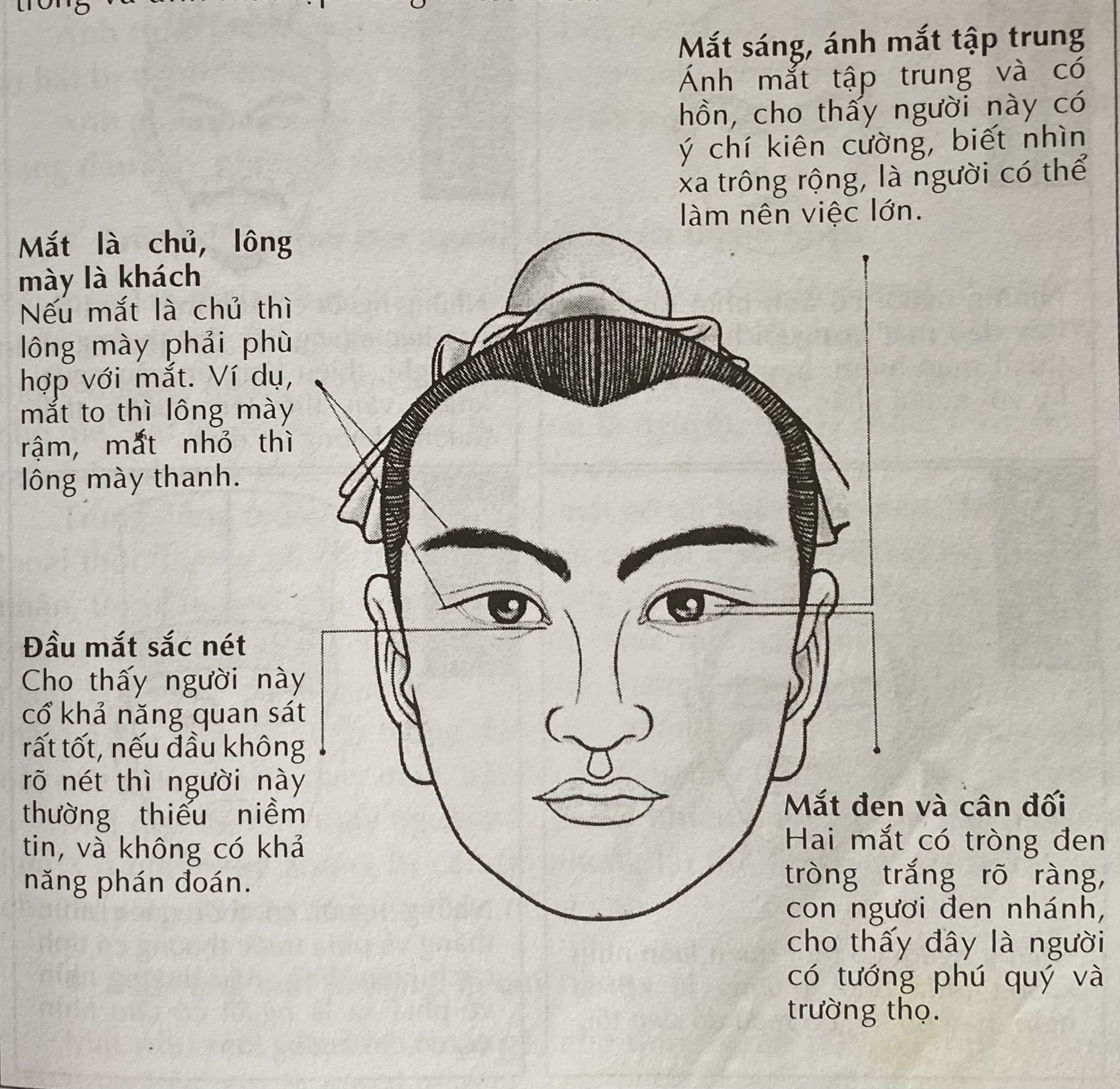 Hình ảnh mắt lộ thần trong nhân tướng học